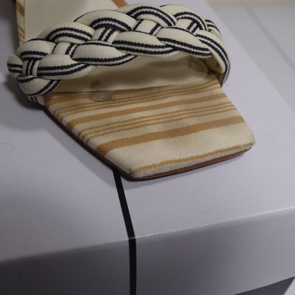 Dolce Vita Paily Sandal Size 8 Slide Square Toe Wooden Block Heel - Picture 7 of 7